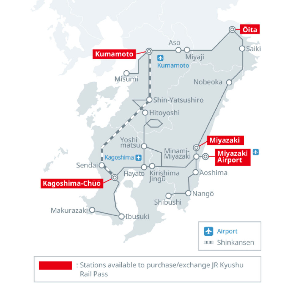 JRKyushu JR SOUTHERN KYUSHU AREA PASS3 DAYS