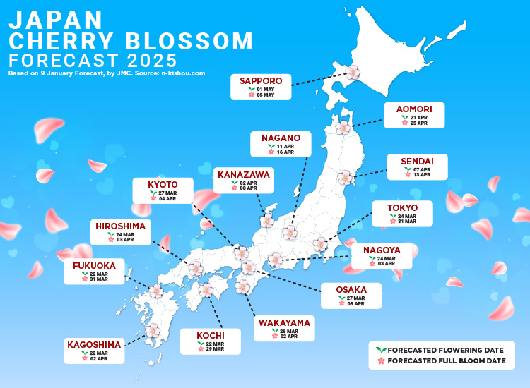 Japan Cherry Blossom Forecast 2025